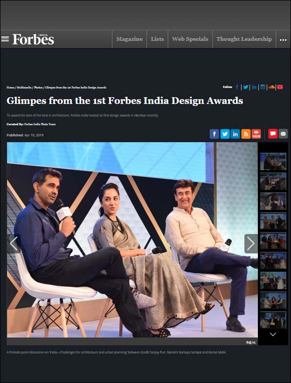 Glimpes from the 1st Forbes India Design Awards, Forbes India - April 2019